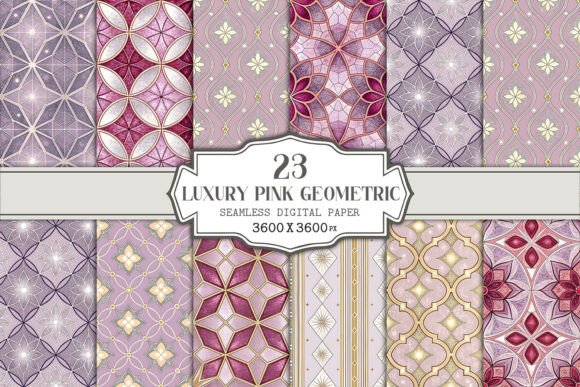 Download Luxury Pink Geometric Seamless Pattern - Geometric Collection